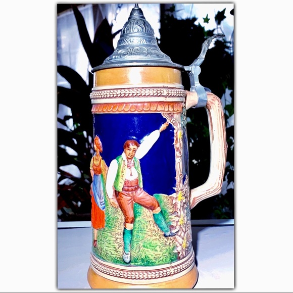 Vintage Handgemalt Gerz German Beer Stein 11.25” T - Picture 3 of 7